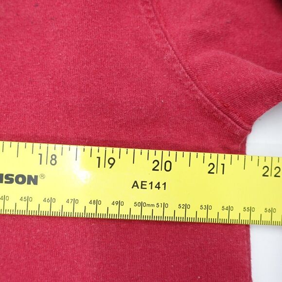 Carhartt Shirt Mens Medium Red 100% Cotton Graphic Crewneck Long Sleeve Pullover - Picture 4 of 8